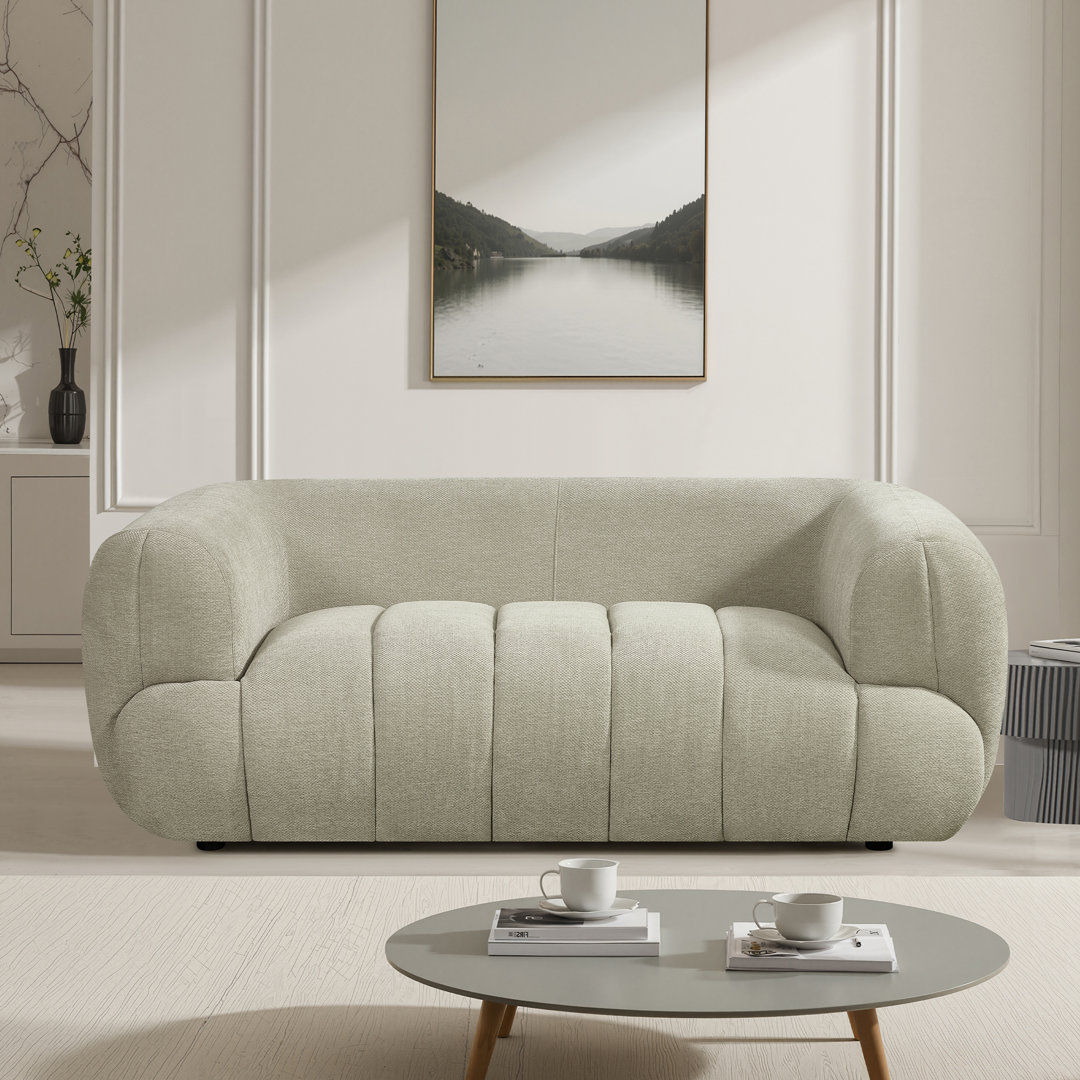 Alikhan 2 Seat Fabric Sofa - Beige