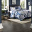 Ensemble de literie de luxe luxueux, conception indigo en polyester de qualité supérieure, rénovation de maison douillette