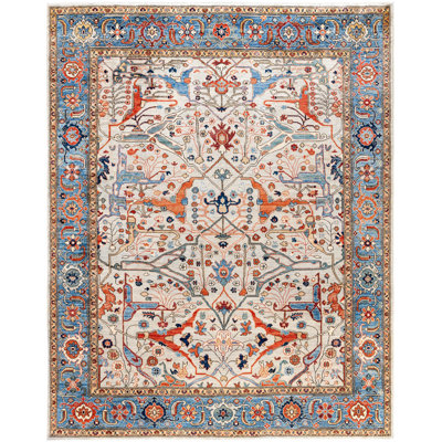 Raffin One-of-a-Kind Hand-Knotted Area Rug - Ivory, 7' 10" x 9' 11"
