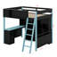 Lit mezzanine double en bois avec bureau et tiroirs, lit mezzanine pour jouer avec espace de rangement et lumière-1525714618