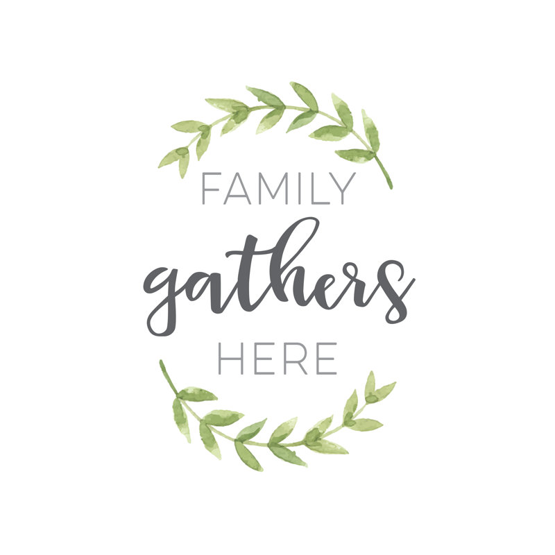 Family Here Leaves - Wrapped Canvas Print, 46cm H x 30cm W x 3.8cm D