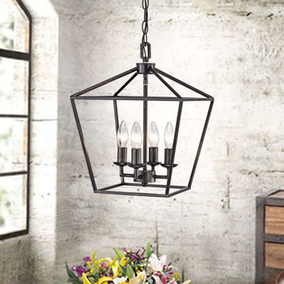 Frampton 4 - Light Lantern Geometric Pendant