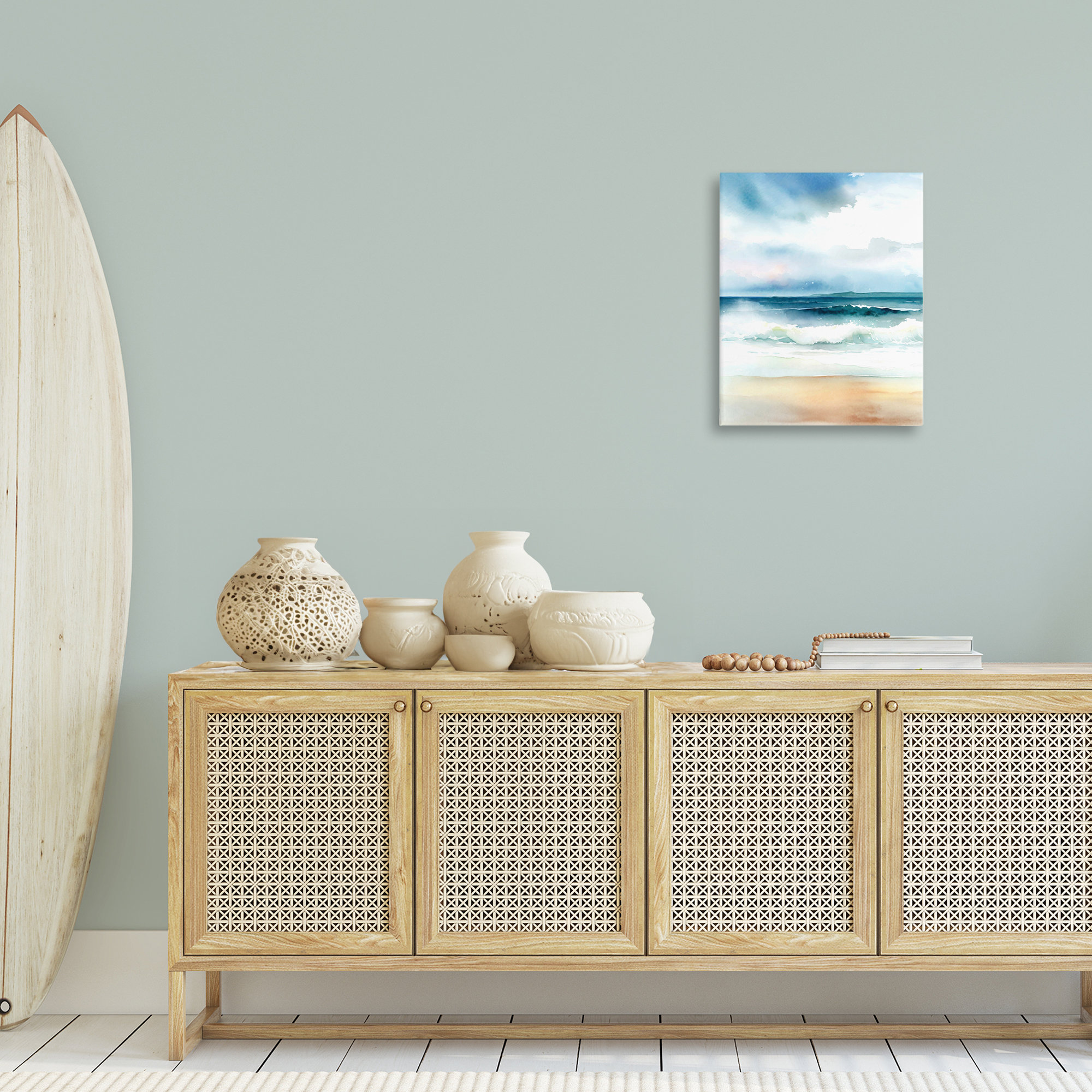 Dovecove Rolling Seaside Waves Canvas Wall Art by Steve Hunziker | Wayfair
