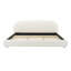 Structure de lit tapissier en tissu de style crème-1868880182