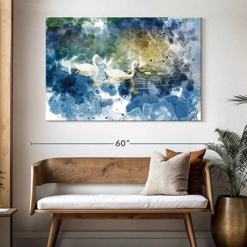 Brampt Wooing Swans, 34" H x 51" W