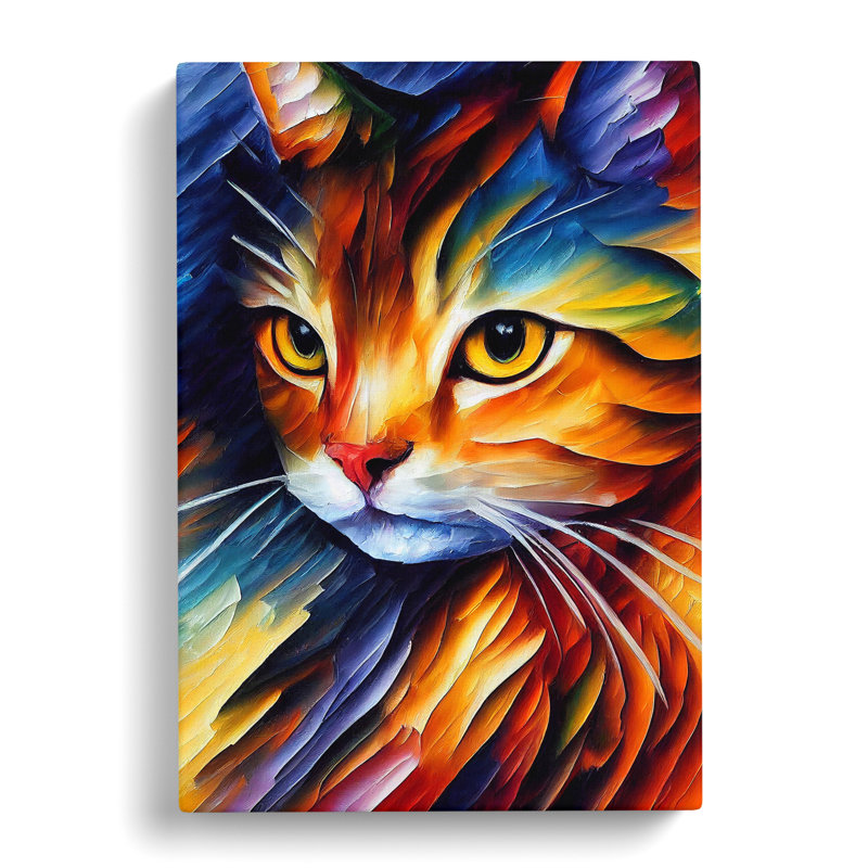 Cat Portrait No.3 - Wrapped Canvas Print, 50cm H x 35cm W