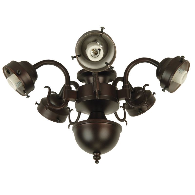 12.5'' 5 - Light Light Fitter, Oiled Bronze