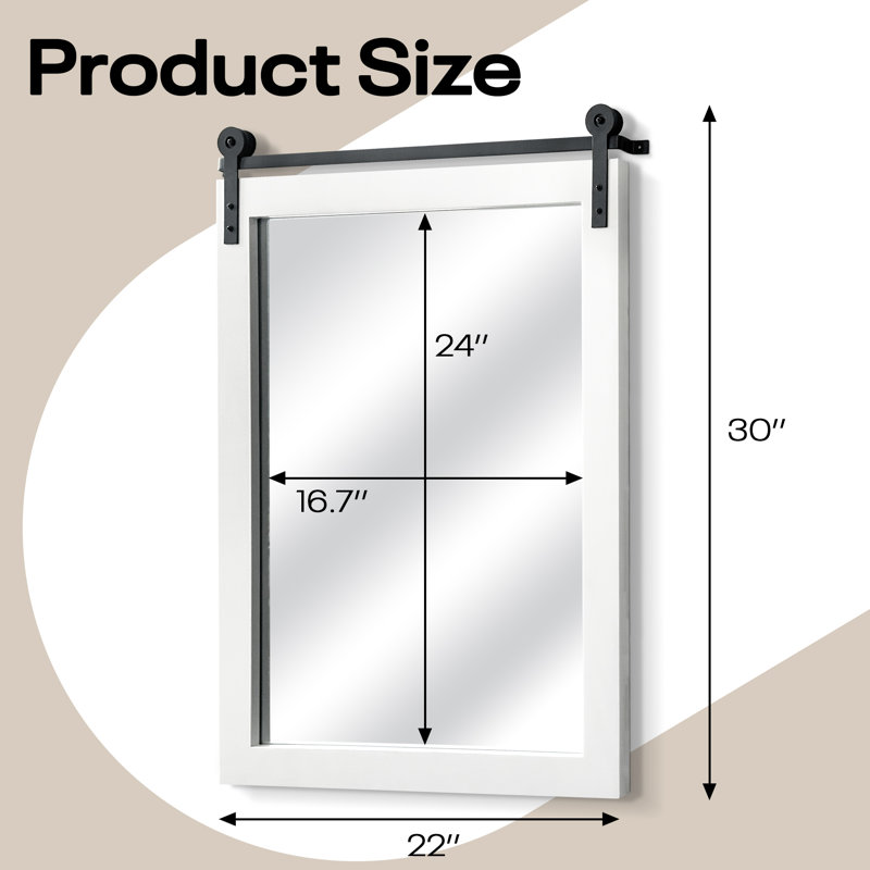 Miroir d'appoint mural, Blanc