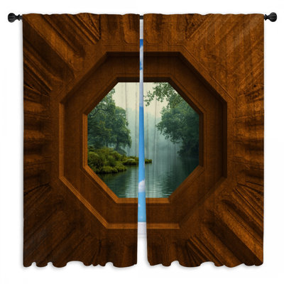 Rideaux octogonaux octogonaux avec rideaux obscurcissant - 2 panneaux