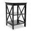 Petite table d'appoint Oxford, table de bout noire avec pieds en panneau de fibres à densité moyenne
