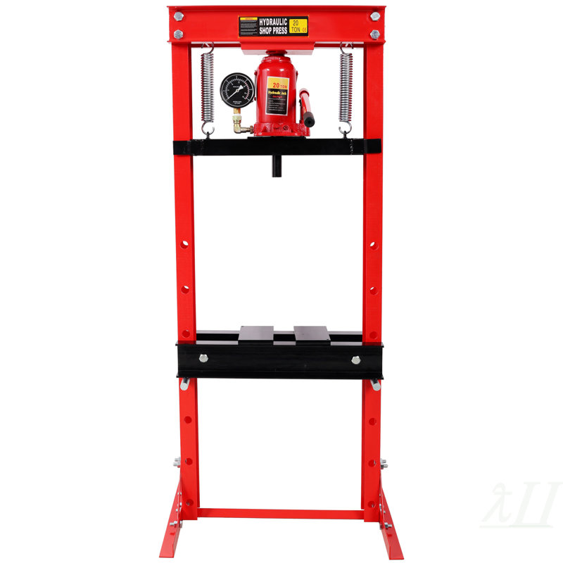 Pressoir pour bouteilles de 20 tonneaux avec jauge, plier, redresser ou presser les pièces, installer les roulements, les joints en U, les bagues, les joints à rotule et les poulies, rouge