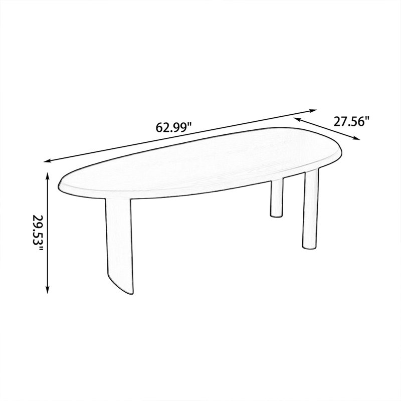 Bureau en bois massif noir Freeform, H 29,53 po x l 62,99 po x P 27,56 po