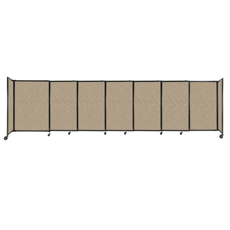 Cloison portative coulissante en tissu StraightWall, H 48 po x l 186 po x P 1 po, Galet chaud
