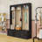 Hall Tree with 3 Drawers, 8 Hooks, Shelves and Bench-1478045077