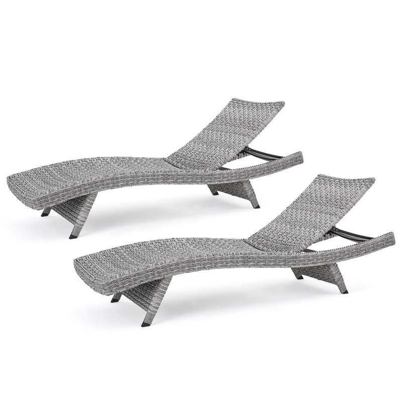Chaise longue en osier Crete