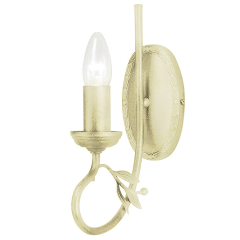 Ballyrashane Candle Wall Light, Ivory/Gold
