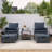 5 Pieces Wicker Patio Furniture Set, Outdoor Furniture With Sturdy Rust-Proof Frame, Comfortable Cushions With High-Density Sponge, Space-Saving Design With Ottoman Storage-544917827