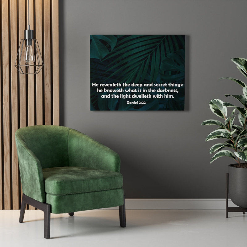 Deep And Secret Things Daniel 2:22 - Wrapped Canvas Print, 46cm H x 61cm W