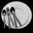 Stephanie Noir Forged 20 Piece Flatware Set, Service for 4