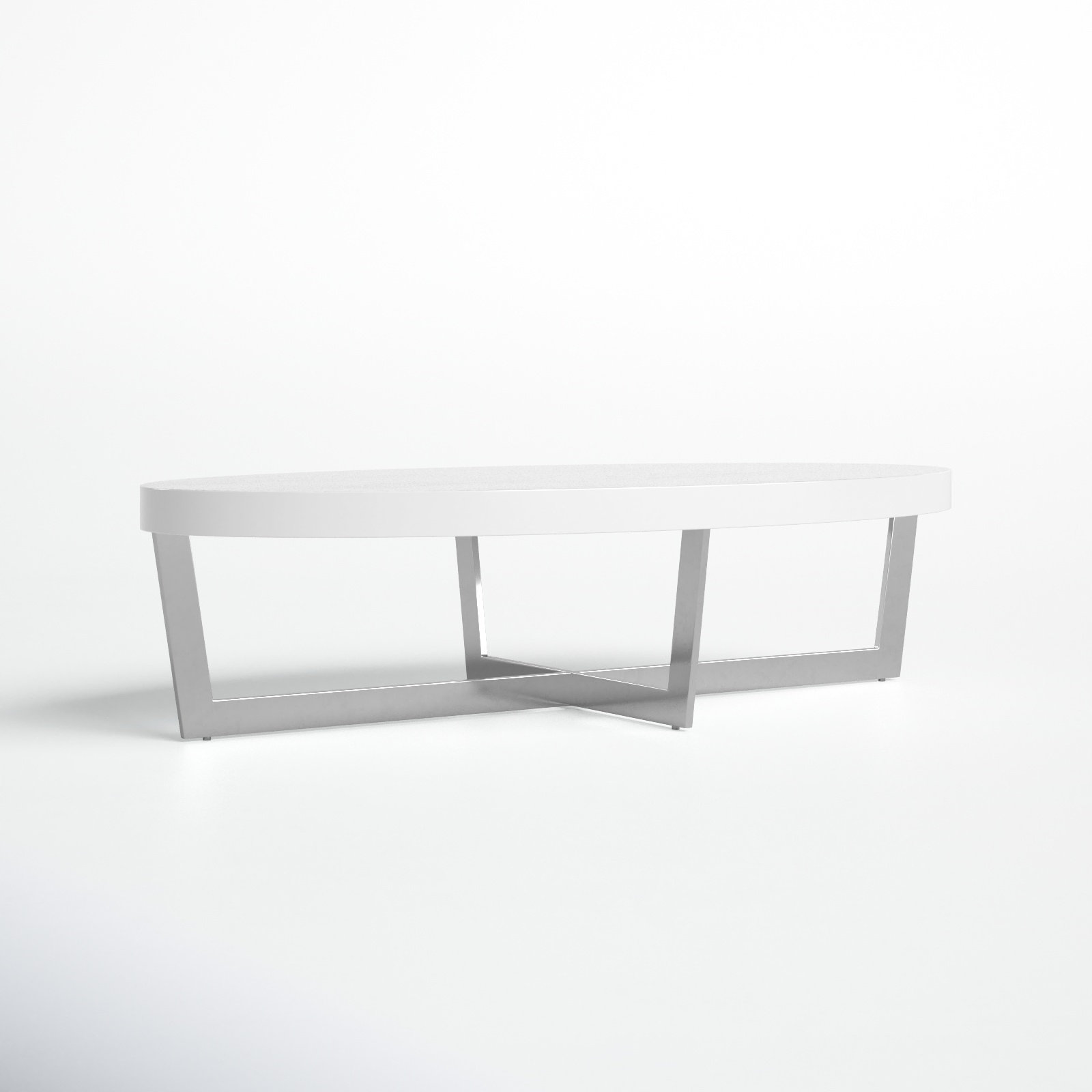 Jackson Single Coffee Table, White High Gloss Lacquer