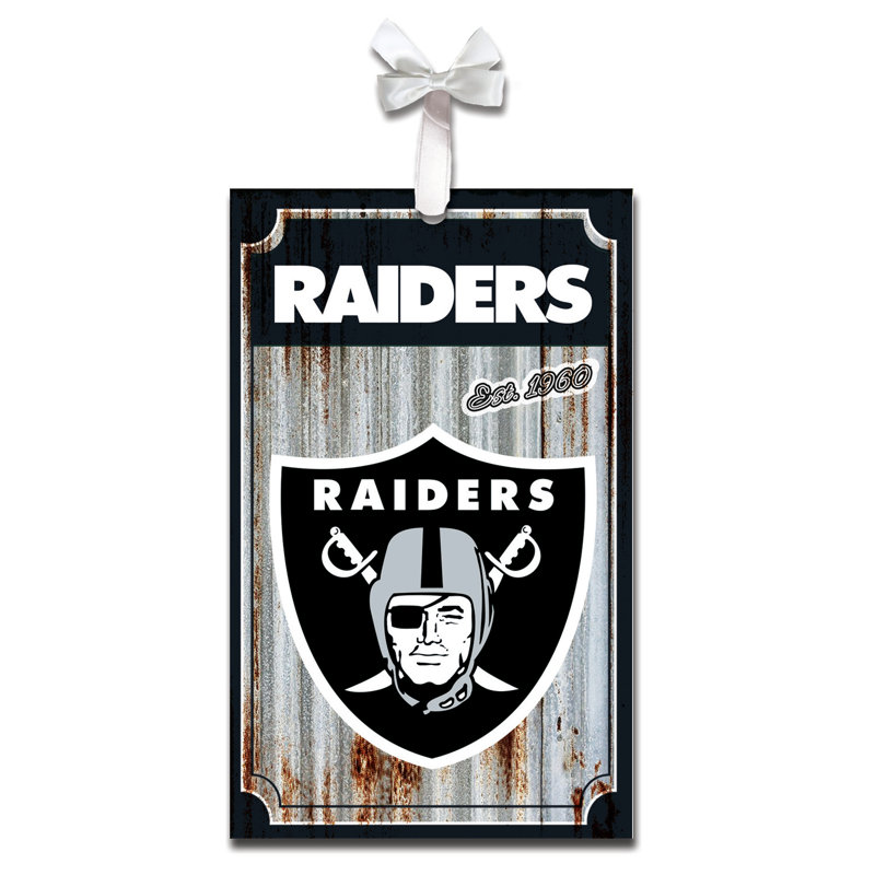 Ornement en forme de Corrugate en métal, Raiders d'Oakland