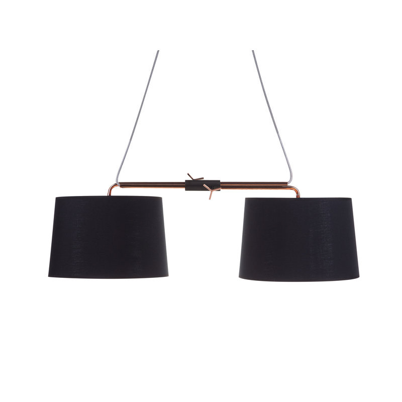 Wirrida 2 - Light Drum Chandelier, Black/Copper