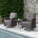 Gaetanino Swivel PE Wicker Rattan Outdoor Rocking Chairs Set with Side Table (2 chairs and 1 side table)