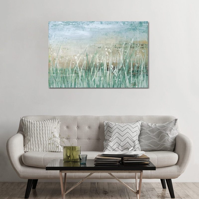 Grass Memories by Patricia Pinto - Painting, Wrapped Canvas, No Mat, 32" H x 48" W x 1.5" D