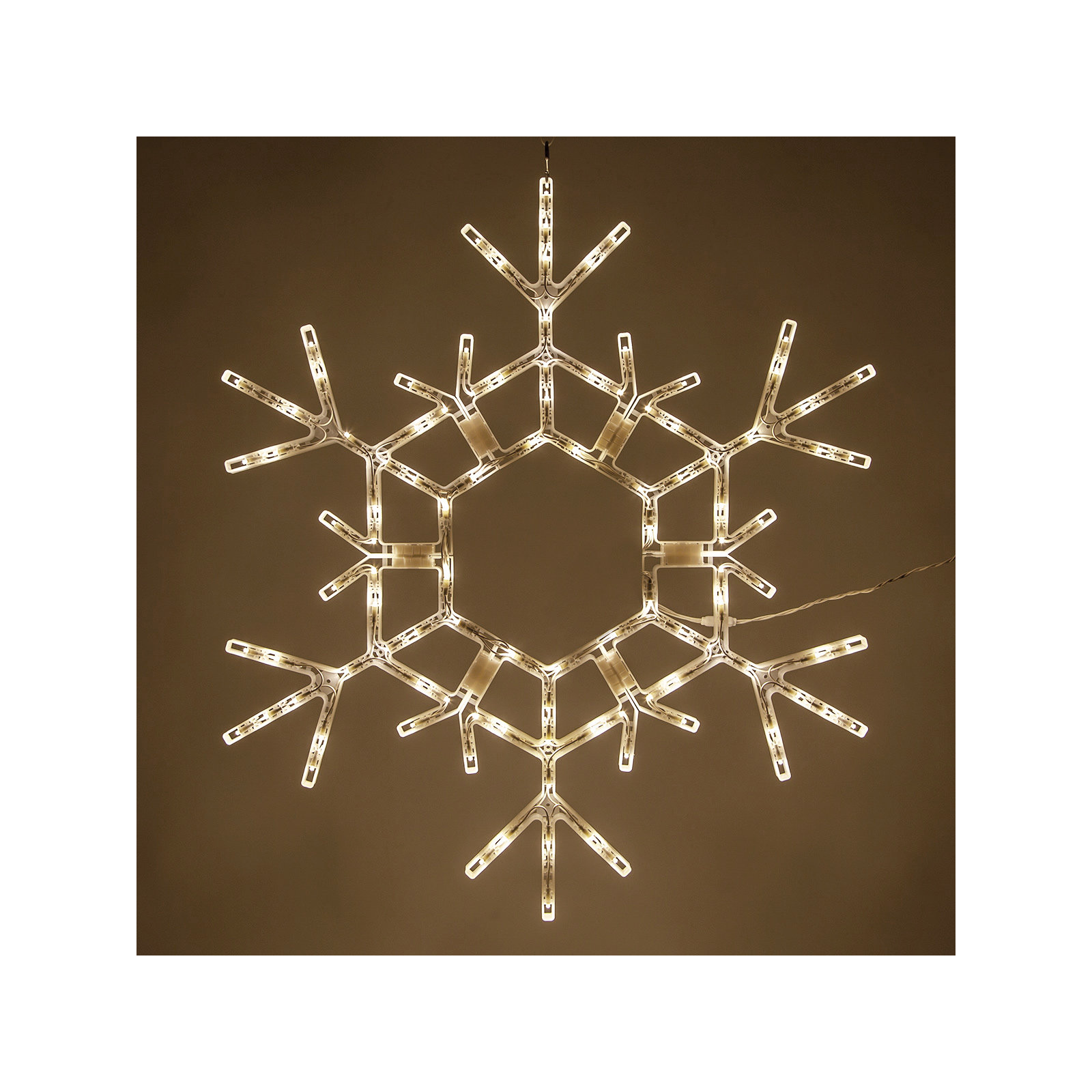 LED Folding Snowflake, 20" H, Warm White