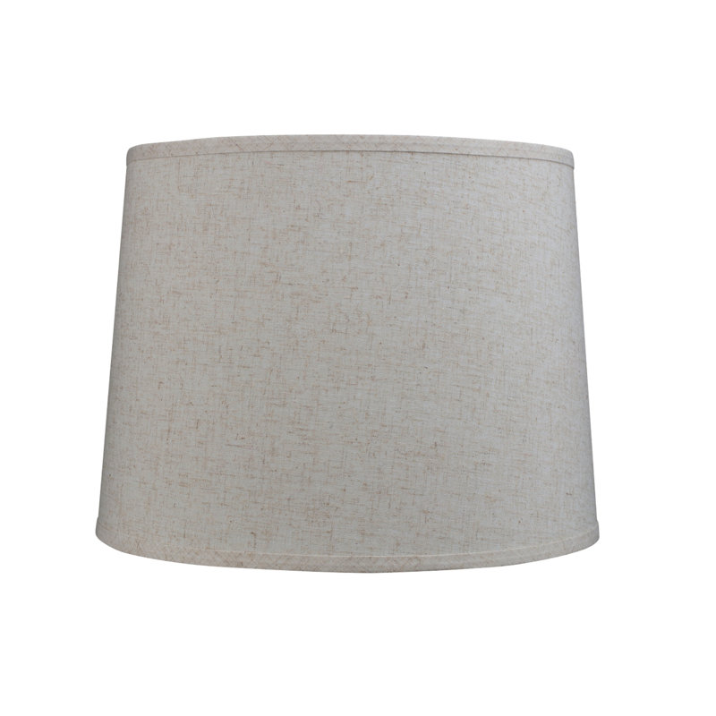 Abat-jour tambour en lin (araignée), Beige, H 12 po x l 16 po x P 16 po