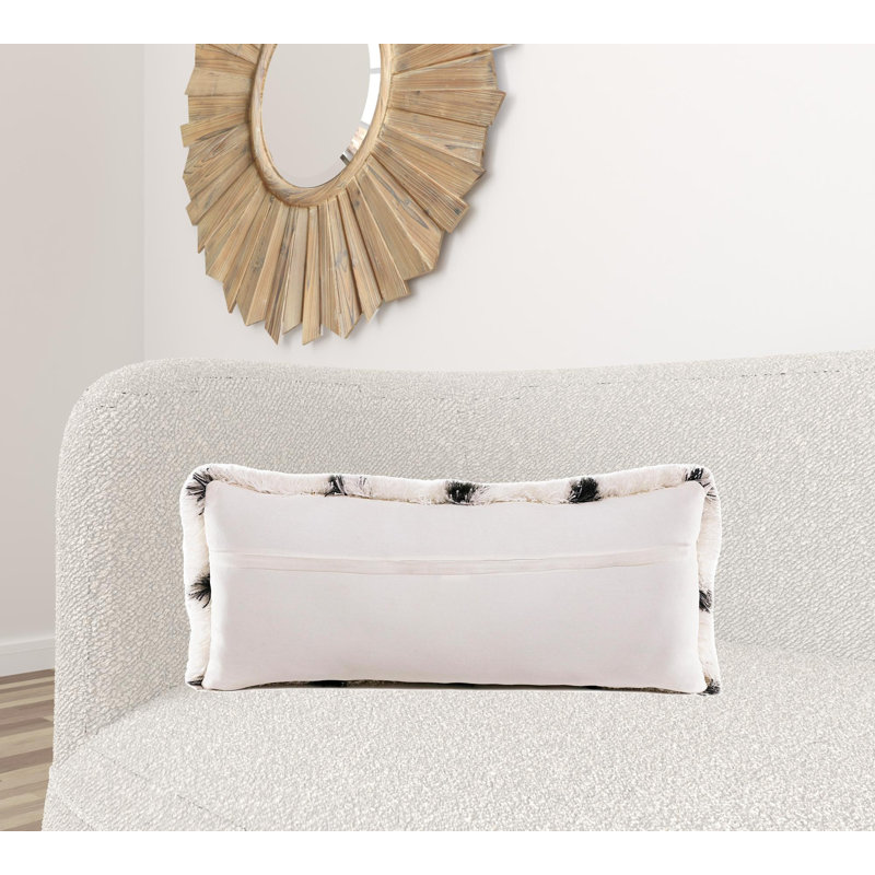 Housse de coussin à poil long Modern, polyester