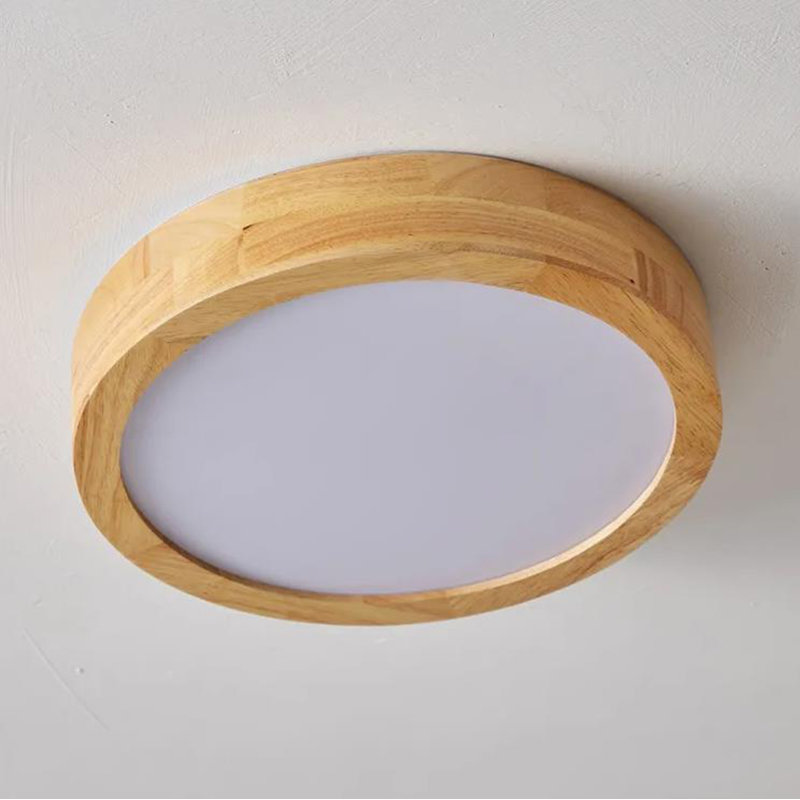 Plafonnier encastré en bois à DEL 6500K, 6 500 K, Metal