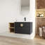 Meuble-lavabo à fermeture en douceur 40 po avec lavabo et tablettes