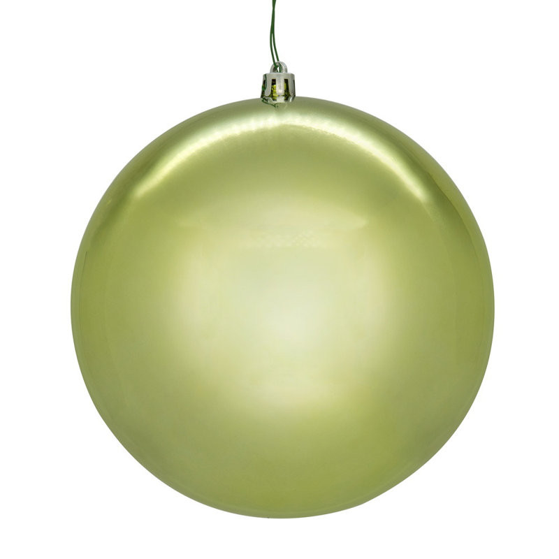  Balle transparente 8 po Celadon brillante sans soudure UV. Comprend un ornement.