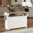 Multifunctional Extendable Kitchen Island Cart With US Standard Outlet,  47*18*36Inch, 5 Wheels Mobile Kitchen Storage Cabinet,1 Inchthick Top Board With Clear Manual And Installation Video