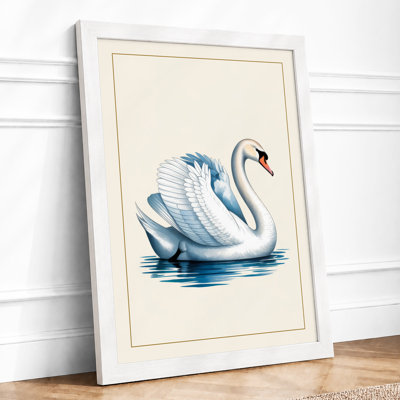 Graceful Swan Coastal - Framed Print