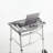 Bluestone Walker Tray Table with Cup Holders, Gray