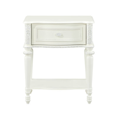 Dorothy Ivory Finish Nightstand W/1 Drawer(Includes Only Nightstand)