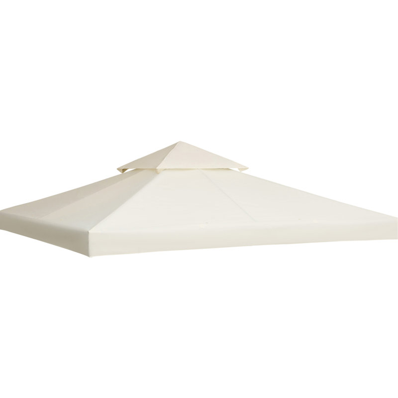 Auvent de remplacement pour abri de jardin 9,8 pi x 2, blanc crème. Pour abri de jardin extérieur de 9,84 pi, modèles 01-0153 et 100100-076. , Protégé, créant une zone perméable à l'air - résistant. Convient à la structure, respirante et fraîche