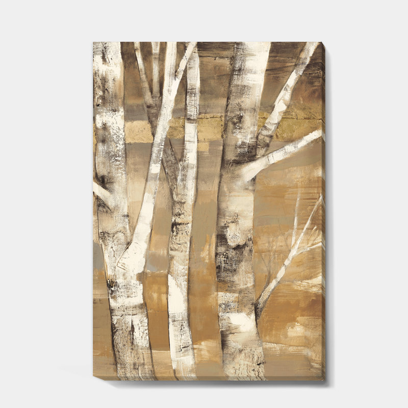 «Natural Birch Forest I», reproduction d'art sur toile tendue, H 40 po x l 30 po x 1,5 po