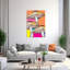 Psychedelic Fungi Pop Art Colorful Contemporary Wall Art Print 1 Piece Wrapped Canvas Wall Art-707371152
