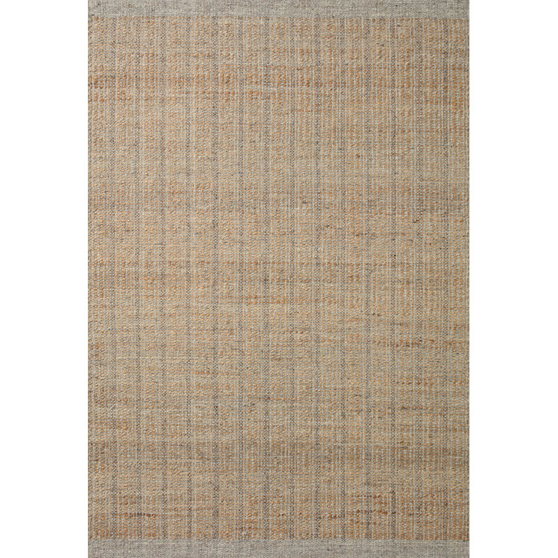 Jean Stoffer x Loloi Cornwall Light Grey / Natural Area Rug, Rectangle 2'3" x 3'9"