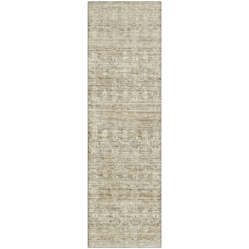Premium Machine Washable Lubbers AMF1746 Stripe Rug, Runner 2'3" x 7'6"