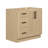 36 Inch Right Offset Single Oval Sink Bathroom Vanity with Carrara White Quartz Countertop 1.5 Inch in Natural Oak-438290791-438290714