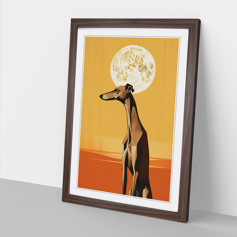 Greyhound Minimalism - Framed Print