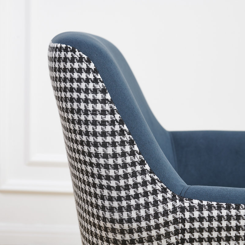 Canapé-lit George Oliver, Blue/Grey Linen Blend