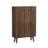 Medieval-Style Modern Shoe Cabinet With Vertical Grooved Finish, 23.6-Inch Storage Unit For Hallways And Entrances