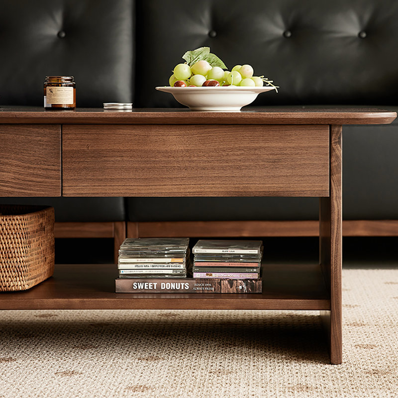 Double black walnut end table
