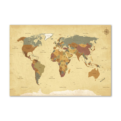 Political Map - Wrapped Canvas Print