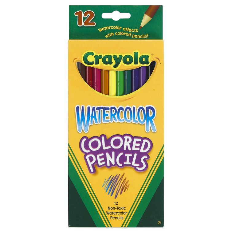 Crayola Watercolor Colored Pencil Set, Assorted Colors, Beginner Child, 12  Pieces 